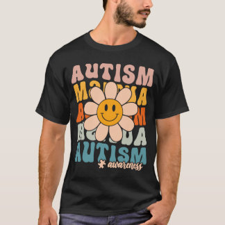 グルーヴィレトロ自閉症啓発ヶ月パズルピースS Tシャツ