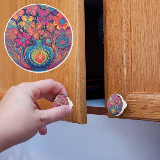 グルーヴィレトロ花瓶 セラミックノブ