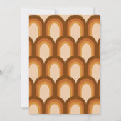 グルーヴィレトロ70sデザインベージュテラコッタ結婚ズ 招待状 (裏面)