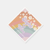 グルーヴィレトロ8はヴィーベレインボー スタンダードカクテルナプキン (角)