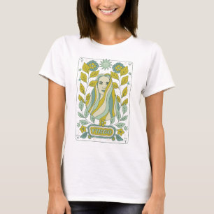 グルーヴィレトロ《星座》乙女座占星術星占グリーン Tシャツ