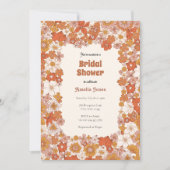 グルーヴィワイルドフラワーボホブライダルシャワー 招待状 (正面)