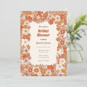 グルーヴィワイルドフラワーボホブライダルシャワー 招待状 (スタンド正面)