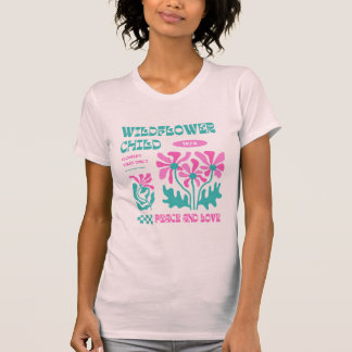 グルーヴィワイルドフラワーレトロビベス Tシャツ