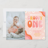 グルーヴィワンファースト誕生日招待状 | |Groovy One 招待状 (正面)