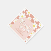 グルーヴィワンボホレトロデイジー1st誕生日パーティー スタンダードカクテルナプキン (角)