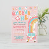 グルーヴィワンボホレトロ1st誕生日招待状 招待状 (スタンド正面)