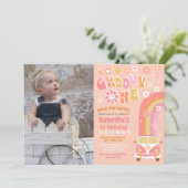 グルーヴィワンボホレトロ1st誕生日招待状 招待状 (スタンド正面)