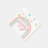 グルーヴィワンレトロサマーレインボー スタンダードカクテルナプキン (角)