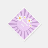 グルーヴィワンレトロサンシャインガール第2誕生日 スタンダードカクテルナプキン (角)