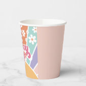 グルーヴィワンレトロサンシャインレインボーデイジー 紙コップ (左)