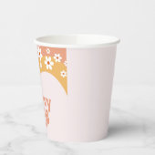 グルーヴィワンレトロデイジーボホレインボー紙カップ 紙コップ (左)