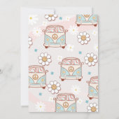 グルーヴィワンレトロデイジーレインボーファースト誕生日 招待状 (裏面)