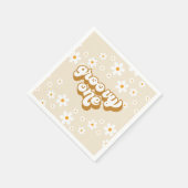 グルーヴィワンレトロデイジー1st誕生日 スタンダードカクテルナプキン (角)