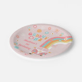 グルーヴィワンレトロボホバースデーパーティー紙プレート ペーパープレート (アングル)