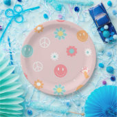 グルーヴィワンレトロボホバースデーパーティー紙プレート ペーパープレート (パーティー)