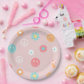 グルーヴィワンレトロボホバースデーパーティー紙プレート ペーパープレート (パーティー)