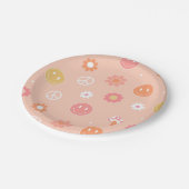 グルーヴィワンレトロボホバースデーパーティー紙プレート ペーパープレート (アングル)