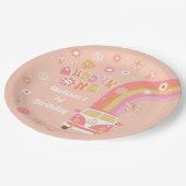 グルーヴィワンレトロボホバースデーパーティー紙プレート ペーパープレート (アングル)