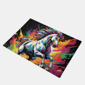 グルーヴィヴィンテージレースホースポップ・アートのアート ドアマット (アングル)