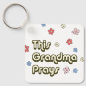 グルーヴィーこのおばあちゃん祈フローラ キーホルダー (正面)