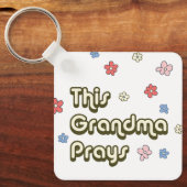 グルーヴィーこのおばあちゃん祈フローラ キーホルダー (正面)