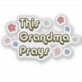 グルーヴィーこのおばあちゃん祈フローラ シール (正面)