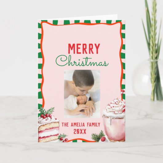 グルーヴィーなクリスマスのお菓子の写真  カード (正面)