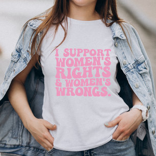 グルーヴィーなフェミニスト、女性の権利と間違いを支持する Tシャツ