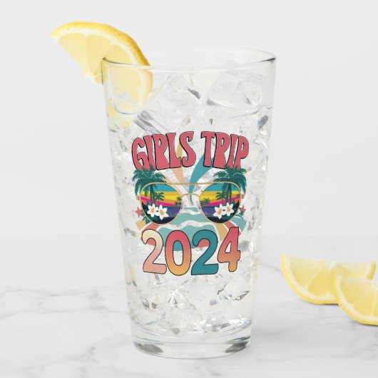グルーヴィーな女子旅 2024 週末 夏 ビーチ タンブラーグラス (アイス正面)