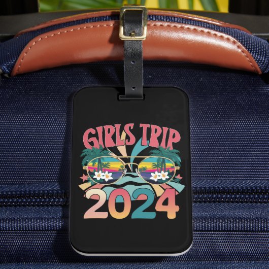 グルーヴィーな女子旅 2024 週末 夏 ビーチ ラゲッジタグ (正面インサイチュ2)
