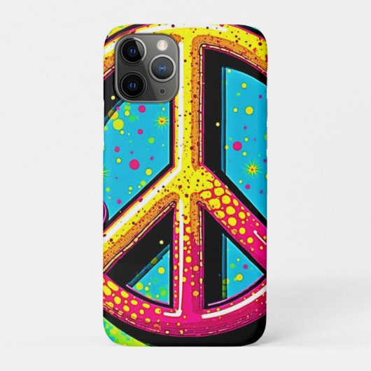 グルーヴィーな平和のフラワーパワー Case-Mate iPhoneケース (裏)