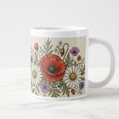 グルーヴィーな野の花の草原 ジャンボマグ ジャンボコーヒーマグカップ (右)