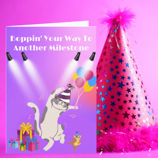 グルーヴィーキャット マイルストーン 誕生日 カード