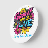 グルーヴィーキンダラブ ラウンド壁時計 (傾斜)