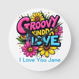 グルーヴィーキンダラブ ラウンド壁時計