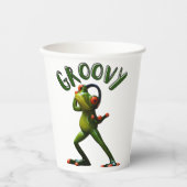 グルーヴィーグリーンカエル 紙コップ (正面)