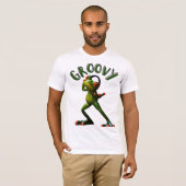 グルーヴィーグリーンカエル Tシャツ (正面フル)
