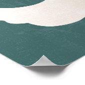 グルーヴィーダスティティール(緑がかった色)抽象芸術フラワーウォールアート ポスター (角)