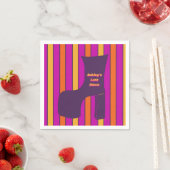 グルーヴィーパープルディスコバチェロレッテ スタンダードカクテルナプキン (インサイチュ)