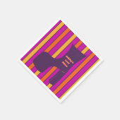 グルーヴィーパープルディスコバチェロレッテ スタンダードカクテルナプキン (角)