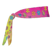 グルーヴィーヒッパイピースアンドフラワーシャワー絞り染め タイヘッドバンド (回転270)