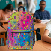 グルーヴィーヒッパイピースアンドフラワーシャワー絞り染め プリントバックパック