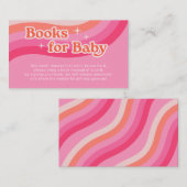グルーヴィーピンク赤ちゃんシャワーベビー エンクロージャーカード (正面/裏面)