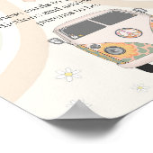 グルーヴィーベビーシャワーレトロ70sテーマアドバイス用ベビー ポスター (角)