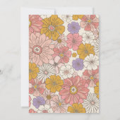 グルーヴィーベビーシャワー招待状 | Groovyベビー 招待状 (裏面)