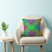 グルーヴィーラヴァハートメルティおもしろい60年代ビベス クッション (椅子)