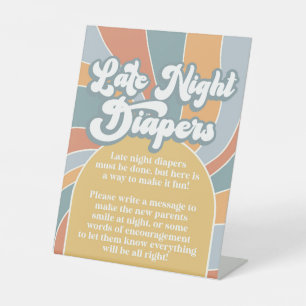 グルーヴィーレイトナイトおむつレトロサンシャインシャワー 台座サイン