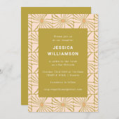 グルーヴィーレトロチャートルーズボタニカルバルミツワー 招待状 (正面/裏面)