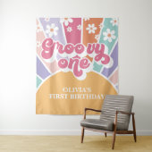 グルーヴィーワンレインボーサンシャインデイジー タペストリー (インサイチュ)